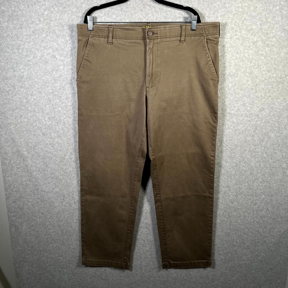 Lee Performance Series Extreme Comfort Chino Pants Mens 40 Brown Straight Fit